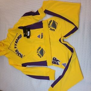 Black Pyramid mens sweat suit size XL JACKET/ PANTS